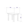 Conjunto de Mesa Esther 1,10 4 Cadeiras Indekes Castani/off White - 5