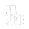 Conjunto de Mesa Esther 1,10 4 Cadeiras Indekes Castani/off White - 4
