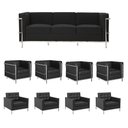 Ver imagem 1 de Kit 1 Sofá 3 Lug. Le Courbusier+ 4 Poltronas 1 Lugar Le Courbusier + 4 Poltronas 1 Lugar Fk Preto