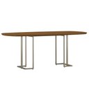 Ver imagem 2 de Mesa de Jantar 8 Lugares Retangular Orgânico 200cm Pés Industrial Alina N01 Cinamomo Champanhe -