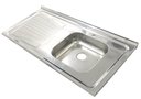 Ver imagem 1 de Pia Inox Fabrinox Psd1000d 100x52cm, Cuba Direita e Furo para Torneira