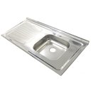 Ver imagem 1 de Pia Inox Fabrinox PSD1000D 100x52cm, cuba direita e furo para torneira