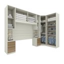 Ver imagem 4 de Quarto Modulado Casal Completo com Canto Oblíquo Seletto Marrom/Areia/Jequetibá