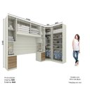 Ver imagem 3 de Quarto Modulado Casal Completo com Canto Oblíquo Seletto Marrom/Areia/Jequetibá