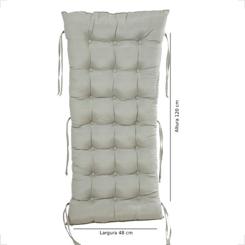 Almofada de Assento Futon P/ Cadeira de Balanço - Cinza