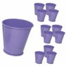 Kit com 30 Balde Cachepot Metal Festa 15 Anos Mini Lilás - 1