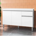 Ver imagem 2 de Balcão de Pia Tatiane 120cm Branco - Ajl Moveis