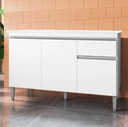 Ver imagem 2 de Balcão de Pia Tatiane 120cm Branco - Ajl Moveis
