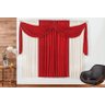 Cortina Iza 2,00M x 1,70M em Malha para Varão Simples Vermelha - 1