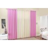 Cortina Veneza 3,00m X 2,80m Rosa / Palha Para Varão - 1