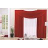 Cortina Nathali Quarto e Sala 4,00m x 2,50m Vermelha e Palha - 1