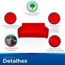 Ver imagem 3 de Sofá + 2 Poltrona para Sala de Estar Moderno Confortável Veneza Suede