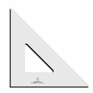 Esquadro 45 50cm Alfaiate Corte Costura 4550 Acrílico Fenix