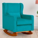 Ver imagem 5 de Poltrona Aurora Pés Balanço Luxo Suede Cores - DS Estofados - Azul Turquesa