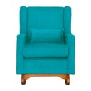 Ver imagem 3 de Poltrona Aurora Pés Balanço Luxo Suede Cores - DS Estofados - Azul Turquesa