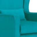 Ver imagem 2 de Poltrona Aurora Pés Balanço Luxo Suede Cores - DS Estofados - Azul Turquesa