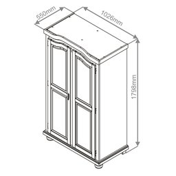 Guarda-Roupa Solteiro 2 Portas Provençal Bastian - 4 Guarda-Roupa Solteiro 2 Portas Provençal Bastian - 4