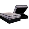 Cama Box Baú Casal: Colchão Molas Ensacadas Paropas Blue + Base Crc Black (138x188) - 1