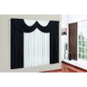 Cortina Paris Preto Com Branco 2M Para Sala Ou Quarto - 1