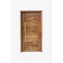 Ver imagem 4 de Porta Pivotante de Madeira Maciça Bbb Couro 214x128 C/puxador e Fechadura