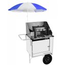 Ver imagem 1 de Carrinho de Cachorro Quente com Guarda Sol Rodas Pneumáticas Cefaz