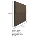 Ver imagem 5 de Cabeceira Queen Bali P02 160 cm Para Cama Box Suede Marrom