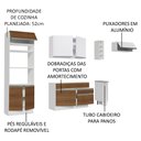Ver imagem 4 de Armário de Cozinha Completa 290cm Branco/Rustic/Branco Safira Madesa 14