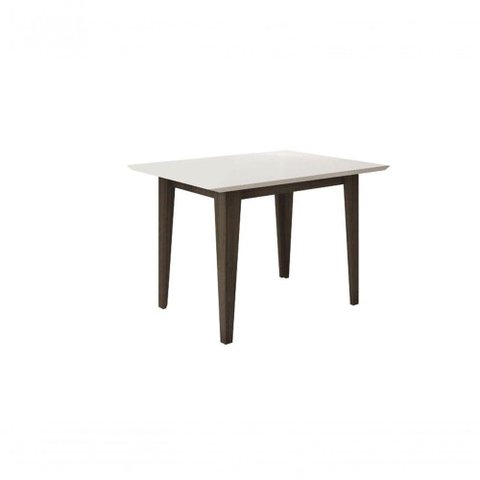 Mesa de Jantar Kate 120cm Amendoa Off White - Poliman