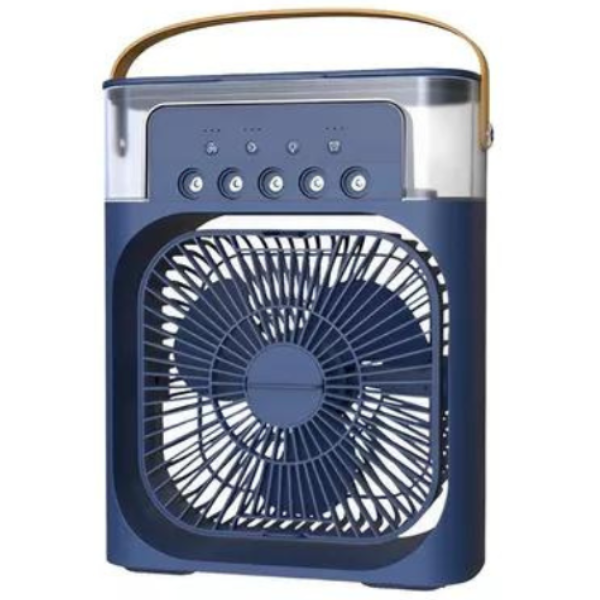 Ventilador Portátil Mesa Mini Ar Condicionado Umidificador Cor:azul - 5
