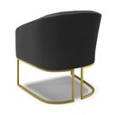 Ver imagem 7 de Cadeira Sala de Jantar Base Industrial Dourado Stella Sintético D03 - D’Rossi