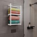 Ver imagem 1 de Toalheiro para Banheiro Estilo Industrial Sahy Branco Branco