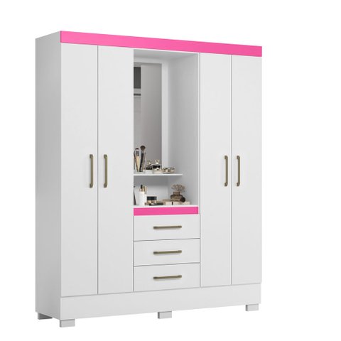 Guarda Roupa Paris 4 Portas e 3 Gavetas Aramóveis