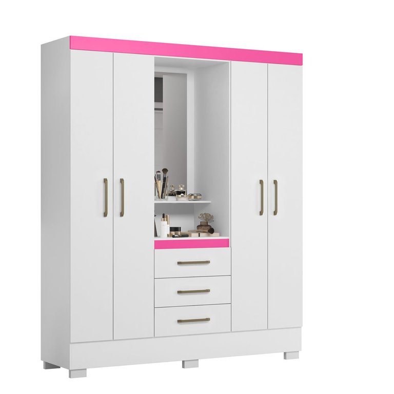 Guarda Roupa Paris 4 Portas e 3 Gavetas Aramóveis Guarda Roupa Paris 4 Portas e 3 Gavetas Aramóveis