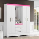 Ver imagem 2 de Guarda Roupa Paris 4 Portas e 3 Gavetas Aramóveis