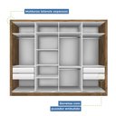 Ver imagem 6 de Guarda Roupa Casal 4 Portas 4 Gavetas Milano Minastex Freijó