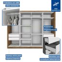 Ver imagem 4 de Guarda Roupa Casal 4 Portas 4 Gavetas Milano Minastex Freijó