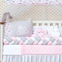 Ver imagem 2 de Kit Mini Berço 10 Peças 100% Algodão - Enchimento Incluso