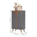 Ver imagem 3 de Armário Multiuso Cinza Cedro Quarto