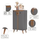 Ver imagem 2 de Armário Multiuso Cinza Cedro Quarto