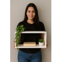 Ver imagem 2 de Nicho 60x30x20 cm Livros MDF Branco Grosso 18 mm Sala Quarto
