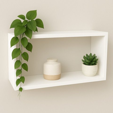 Nicho 60x30x20 cm Livros MDF Branco Grosso 18 mm Sala Quarto