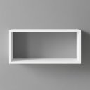 Ver imagem 1 de Nicho 60x30x20 cm Livros MDF Branco Grosso 18 mm Sala Quarto