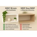 Ver imagem 3 de Nicho 60x30x20 cm Livros MDF Branco Grosso 18 mm Sala Quarto