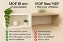 Ver imagem 5 de Nicho 60x30x20 cm Livros MDF Branco Grosso 18 mm Sala Quarto