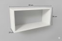 Ver imagem 2 de Nicho 60x30x20 cm Livros MDF Branco Grosso 18 mm Sala Quarto