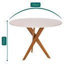 Ver imagem 4 de Mesa Redonda para Sala de Jantar Tampo de Vidro 4 Cadeiras