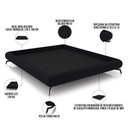 Ver imagem 3 de Cama Casal Base Box Pés de Ferro Estilo Industrial 156cm Otto P05 Veludo Preto- Lyam Decor