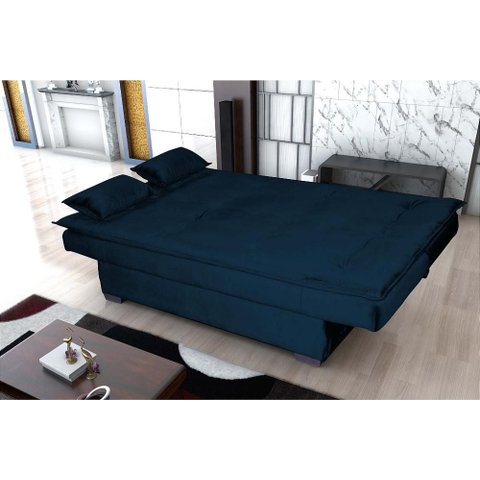 Sofá Cama 3 Lugares Casal Premium Reclinavel 1,80 Larg Esmeralda Matrix