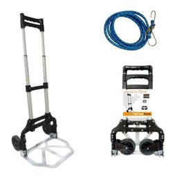 Carrinho de Carga Transporte 80kg Dobrável Roda Emborrachada - 4