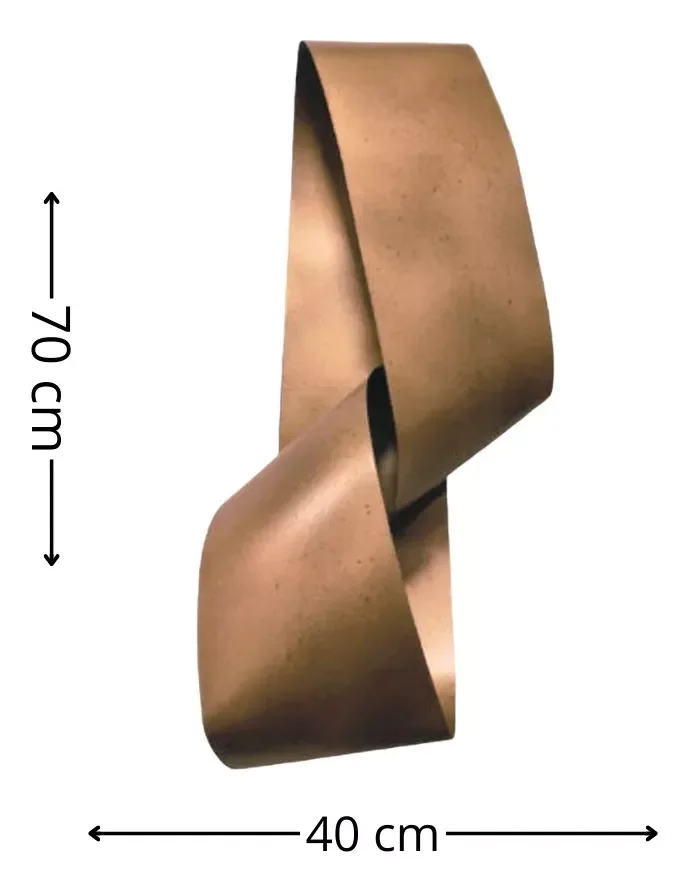 Decoração Escultura de Parede de Metal Exclusivo no Brasil Home Decor Cobre - 2